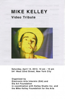 Kelley, Mike, Video Tribute brochure cover