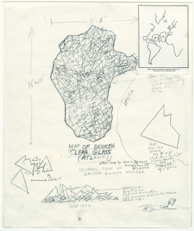 Smithson, Map of Broken Clear Glass (Atlantis), 1969